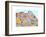 Edinburgh Street Map-Michael Tompsett-Framed Art Print