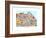 Edinburgh Street Map-Michael Tompsett-Framed Art Print