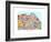 Edinburgh Street Map-Michael Tompsett-Framed Art Print