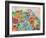 Edinburgh Street Map-Michael Tompsett-Framed Art Print