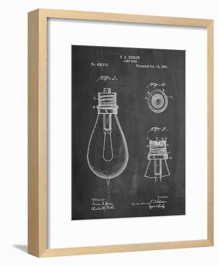 Edison Lamp Base Patent Print-Cole Borders-Framed Premium Giclee Print