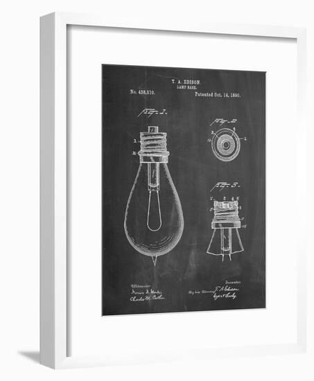 Edison Lamp Base Patent Print-Cole Borders-Framed Premium Giclee Print