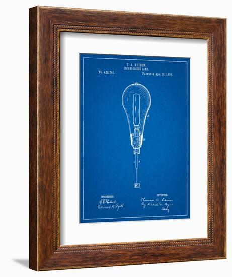 Edison Light Bulb 1890 Patent-Cole Borders-Framed Art Print