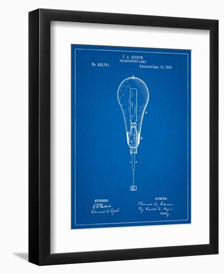 Edison Light Bulb 1890 Patent-Cole Borders-Framed Art Print