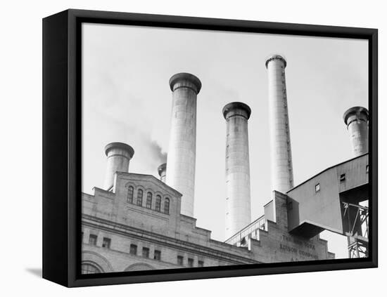 Edison Power Plant on East River-null-Framed Premier Image Canvas