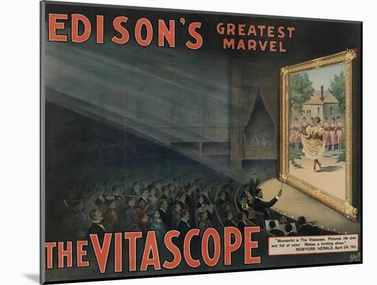 Edison's Greatest Marvel: The Vitascope, c.1896-null-Mounted Art Print