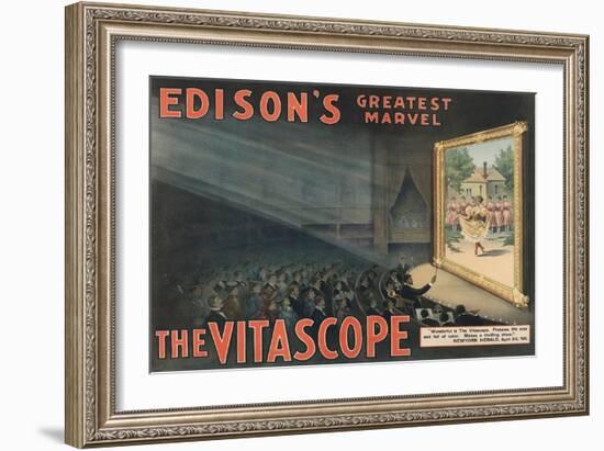 Edison's Greatest Marvel--The Vitascope-Raff & Gammon-Framed Art Print