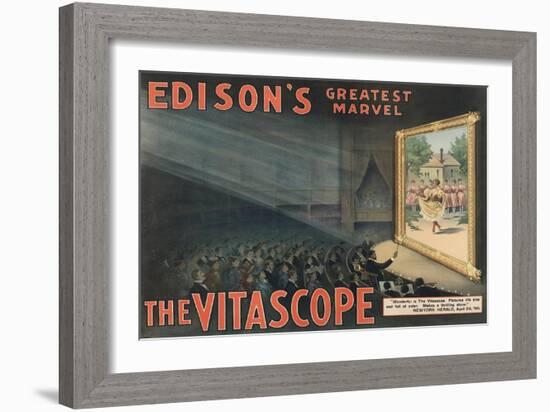 Edison's Greatest Marvel--The Vitascope-Raff & Gammon-Framed Art Print