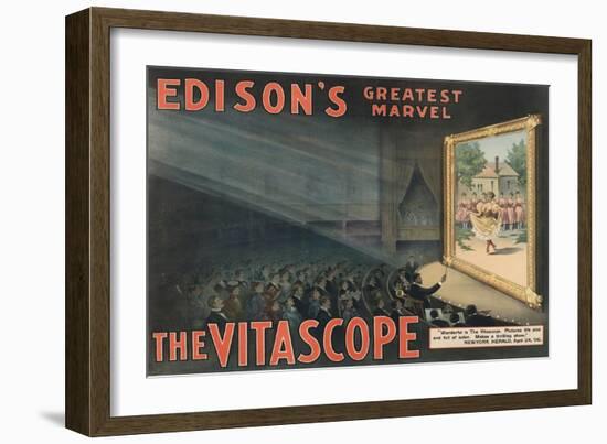 Edison's Greatest Marvel--The Vitascope-Raff & Gammon-Framed Art Print