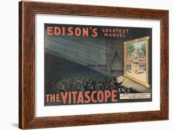 Edison's Greatest Marvel--The Vitascope-Raff & Gammon-Framed Art Print