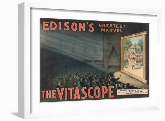 Edison's Greatest Marvel--The Vitascope-Raff & Gammon-Framed Art Print