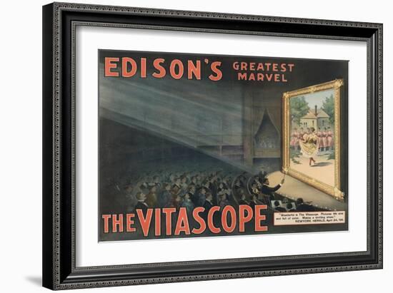 Edison's Greatest Marvel--The Vitascope-Raff & Gammon-Framed Art Print