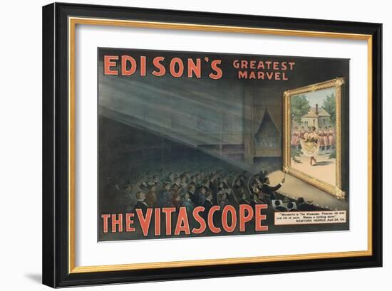 Edison's Greatest Marvel--The Vitascope-Raff & Gammon-Framed Art Print