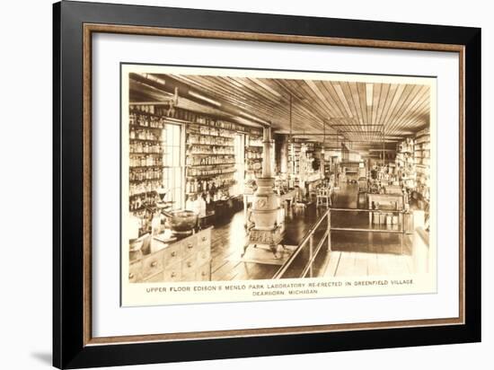 Edison's Laboratory, Greenfield Village, Dearborn, Michigan-null-Framed Art Print