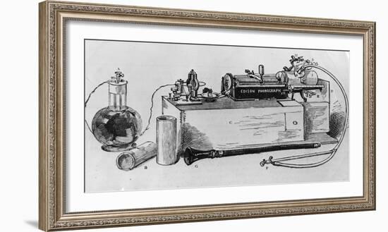 Edison's Phonograph-Hulton Archive-Framed Photographic Print