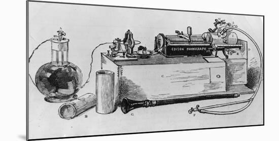 Edison's Phonograph-Hulton Archive-Mounted Photographic Print