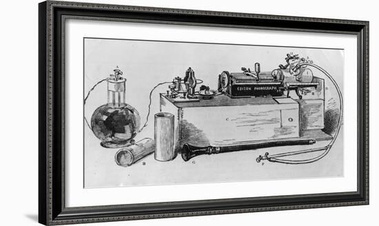 Edison's Phonograph-Hulton Archive-Framed Photographic Print