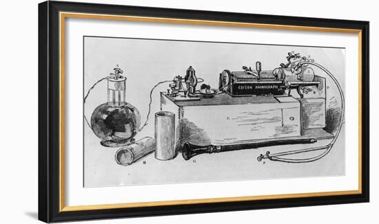 Edison's Phonograph-Hulton Archive-Framed Photographic Print