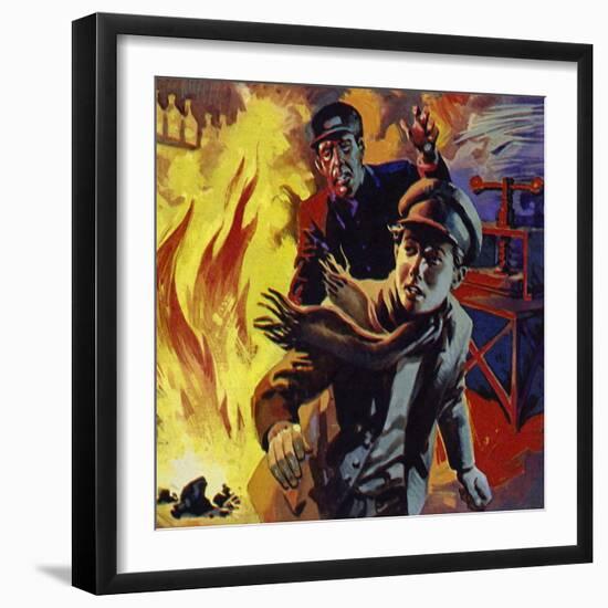 Edison Sold Newspapers on Trains; One Day He Accidentally Set a Carriage on Fire-null-Framed Giclee Print