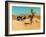 Edited Image of Classic Car in Amrican Desert-Salvatore Elia-Framed Photographic Print