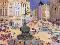 London, Piccadilly Circus-Edith Mary Garner-Stretched Canvas