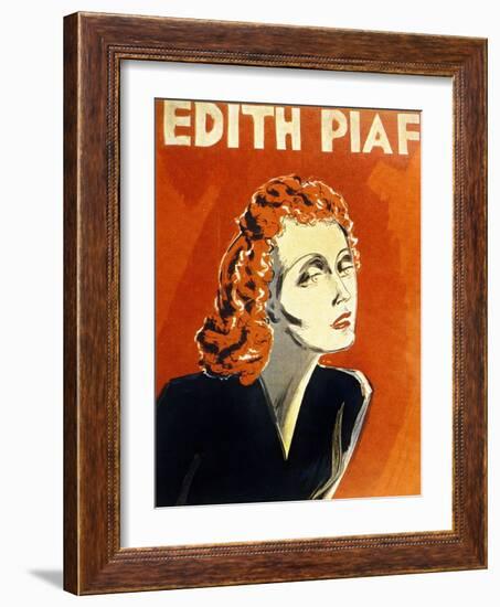 Edith Piaf (1915-1963) French Singer, C. 1930-null-Framed Photo