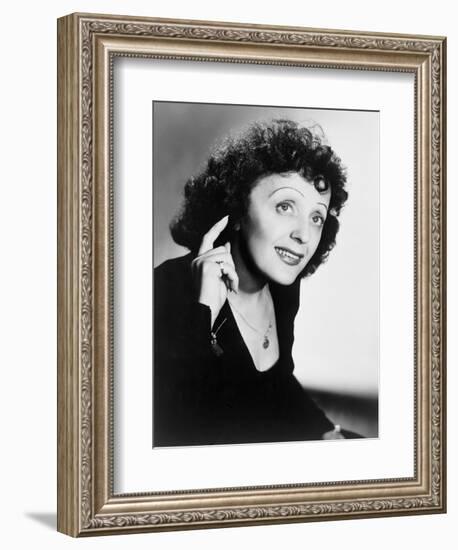Edith Piaf, French Ballad Singer in Publicity Still from 1947-null-Framed Premium Giclee Print