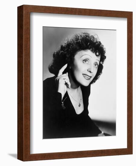 Edith Piaf, French Ballad Singer in Publicity Still from 1947-null-Framed Art Print