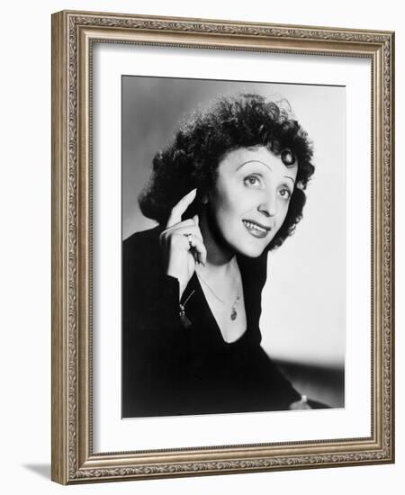 Edith Piaf, French Ballad Singer in Publicity Still from 1947-null-Framed Art Print