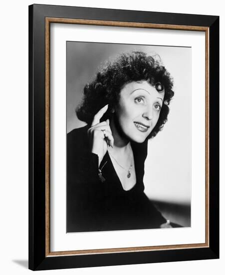 Edith Piaf, French Ballad Singer in Publicity Still from 1947-null-Framed Art Print