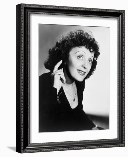 Edith Piaf, French Ballad Singer in Publicity Still from 1947-null-Framed Art Print