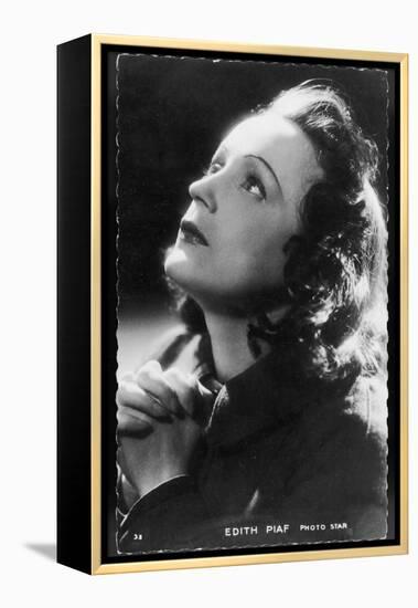 Edith Piaf French Singer-null-Framed Premier Image Canvas