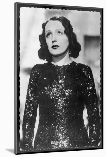 Edith Piaf French Singer-null-Mounted Photographic Print