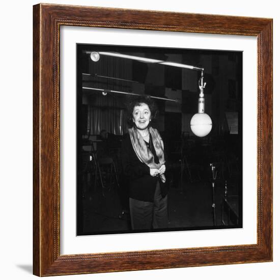 Edith Piaf Recording-DR-Framed Photographic Print