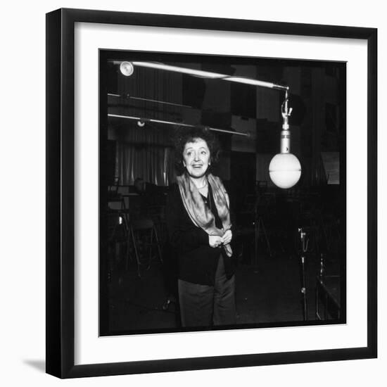 Edith Piaf Recording-DR-Framed Photographic Print