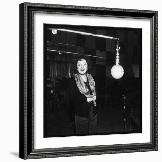 Edith Piaf Recording-DR-Framed Photographic Print