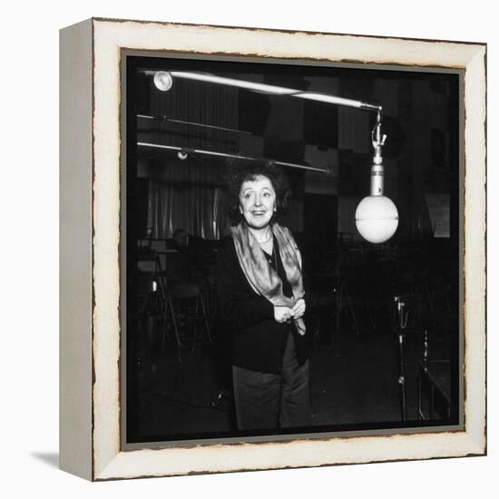 Edith Piaf Recording-DR-Framed Premier Image Canvas