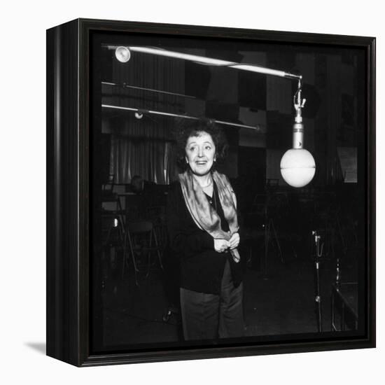 Edith Piaf Recording-DR-Framed Premier Image Canvas