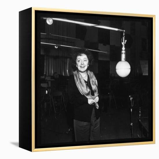 Edith Piaf Recording-DR-Framed Premier Image Canvas