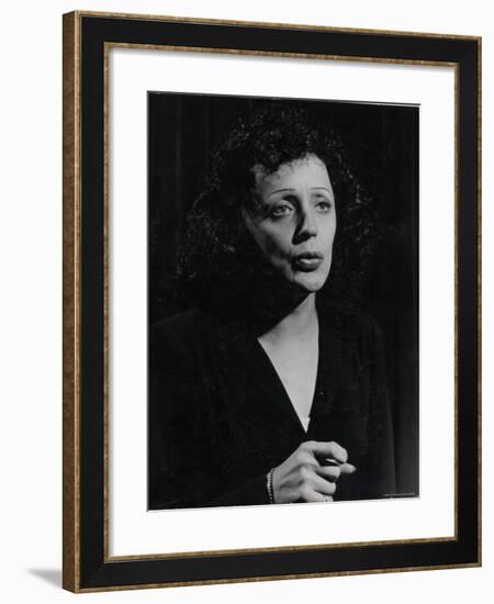 Edith Piaf-Gjon Mili-Framed Premium Photographic Print