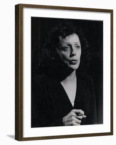 Edith Piaf-Gjon Mili-Framed Premium Photographic Print