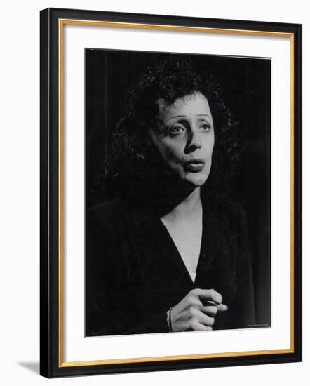 Edith Piaf-Gjon Mili-Framed Premium Photographic Print