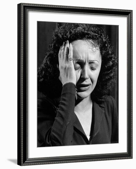 Edith Piaf-Gjon Mili-Framed Premium Photographic Print