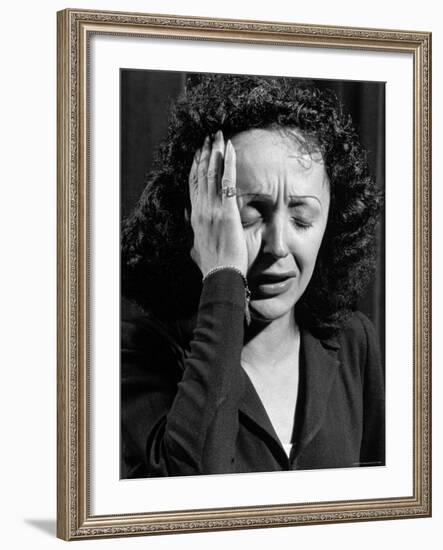 Edith Piaf-Gjon Mili-Framed Premium Photographic Print