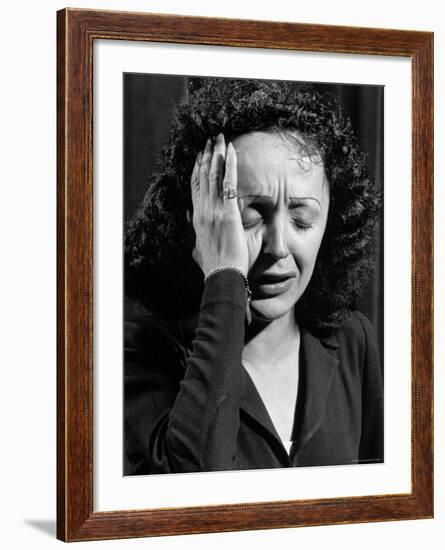 Edith Piaf-Gjon Mili-Framed Premium Photographic Print