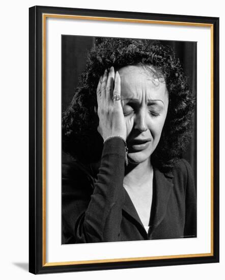 Edith Piaf-Gjon Mili-Framed Premium Photographic Print