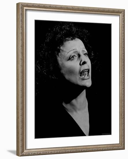 Edith Piaf-Gjon Mili-Framed Premium Photographic Print