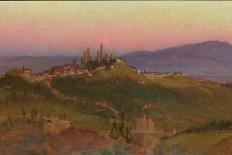 View of San Gimignano, 1898 (Oil on Panel)-Edith Ridley Corbet-Mounted Giclee Print