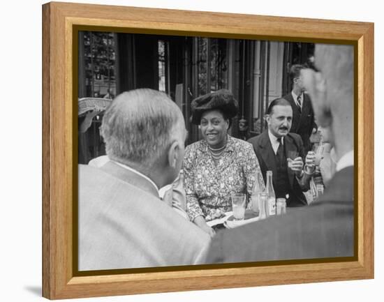 Edith S. Sampson and Cyrille Makinsky at Fouquet's Restaurant-null-Framed Premier Image Canvas