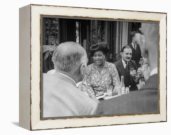 Edith S. Sampson and Cyrille Makinsky at Fouquet's Restaurant-null-Framed Premier Image Canvas